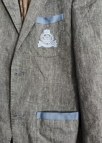 Keten 46 beden gri ceket 11-12 yaş uyumlu - Görsel 2