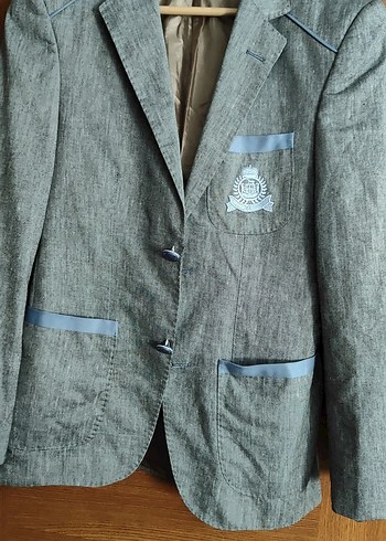 Keten 46 beden gri ceket 11-12 yaş uyumlu - Görsel 6