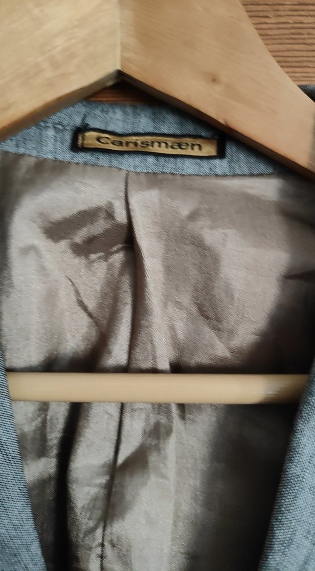 Keten 46 beden gri ceket 11-12 yaş uyumlu - Görsel 4