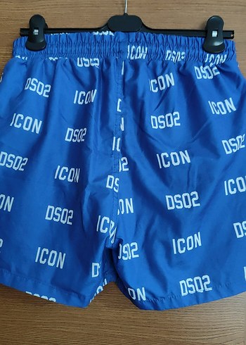 Erkek Mavi Renkli Mini Bağcıklı Deniz Şortu S beden - Görsel 7