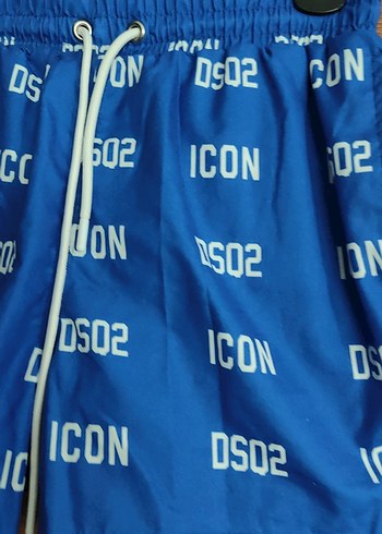 Erkek Mavi Renkli Mini Bağcıklı Deniz Şortu S beden - Görsel 2