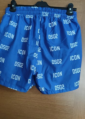 Erkek Mavi Renkli Mini Bağcıklı Deniz Şortu S beden - Görsel 8