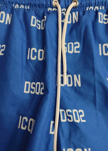 Erkek Mavi Renkli Mini Bağcıklı Deniz Şortu S beden - Görsel 5