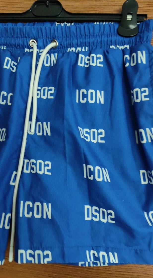 Erkek Mavi Renkli Mini Bağcıklı Deniz Şortu S beden - Görsel 2