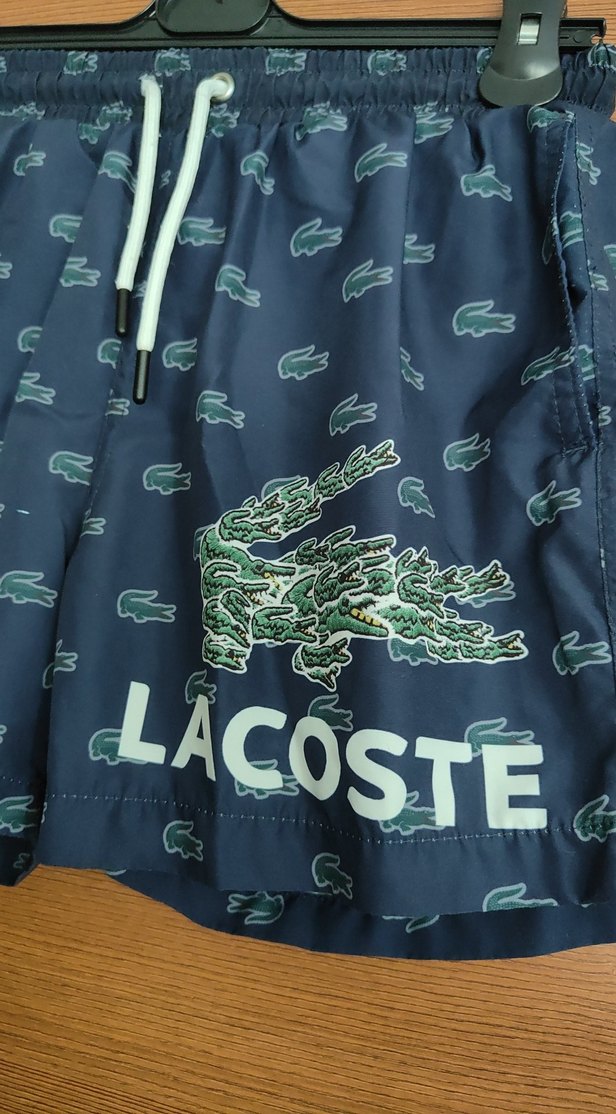 Lacoste Erkek Mavi Baskılı Mini Şort S beden - Görsel 4