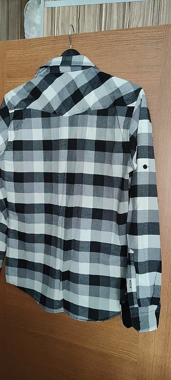 Tudors S beden ekoseli  erkek gömlek kalın kumaş - Görsel 8