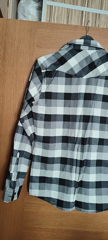 Tudors S beden ekoseli  erkek gömlek kalın kumaş - Görsel 9