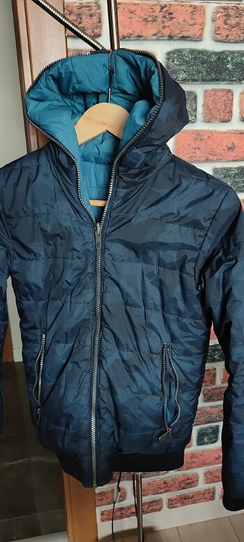 10-11 yaş çocuk montu çift taraflı - Görsel 3