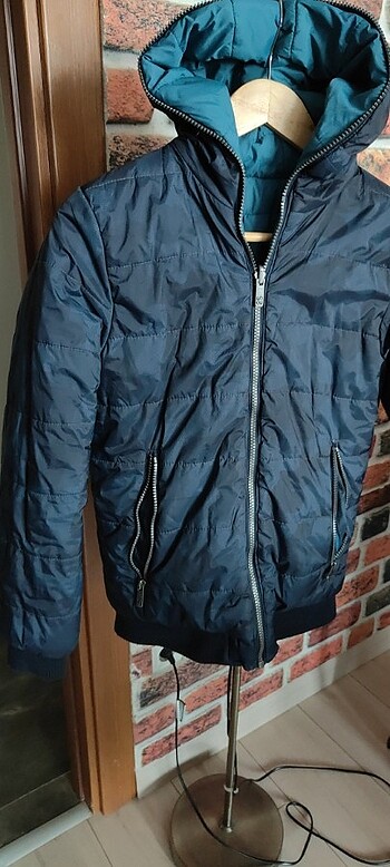 10-11 yaş çocuk montu çift taraflı - Görsel 4