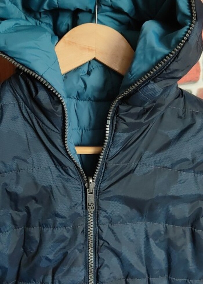 10-11 yaş çocuk montu çift taraflı - Görsel 2