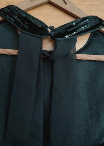 Koton M beden siyah pullu kısa abiye elbise - Görsel 8