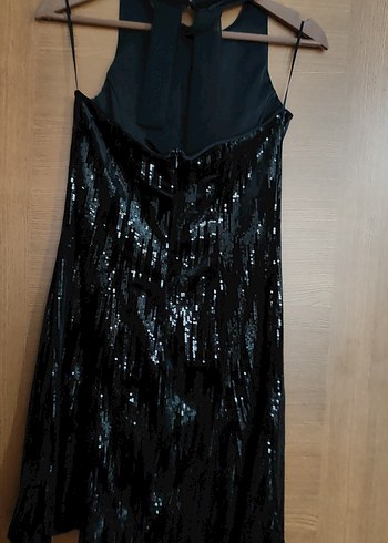 Koton M beden siyah pullu kısa abiye elbise - Görsel 6