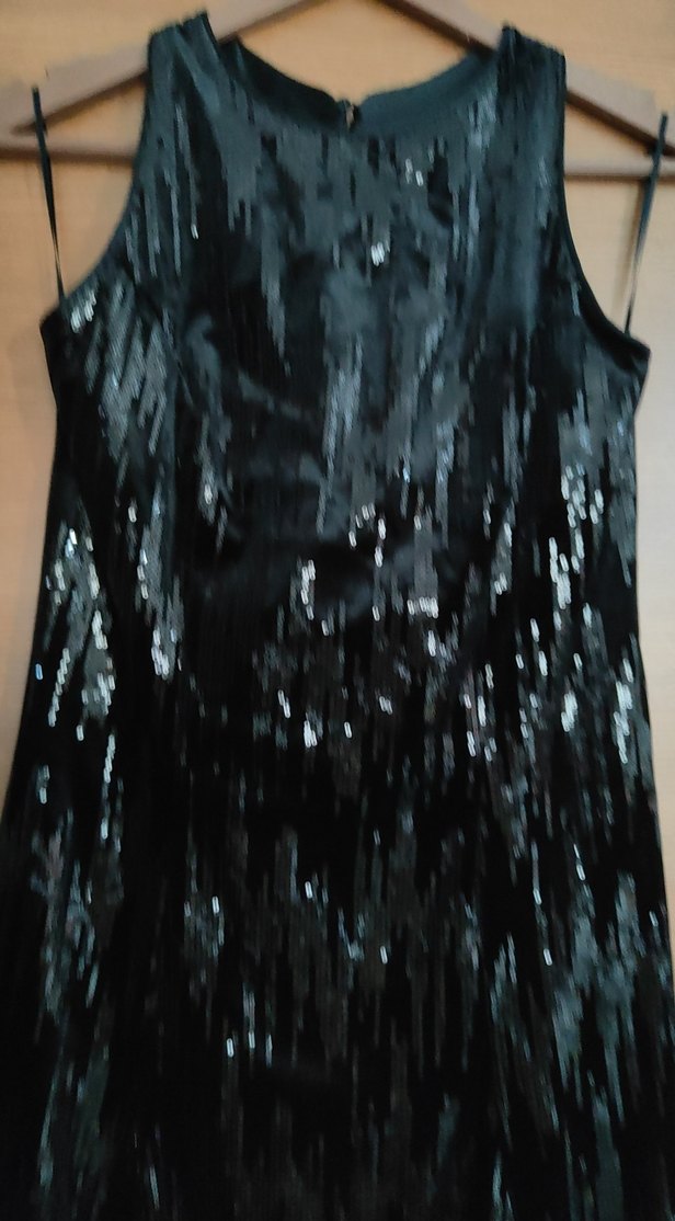 Koton M beden siyah pullu kısa abiye elbise - Görsel 2