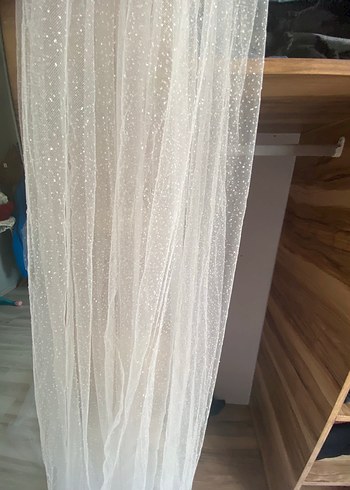 Beyaz simli tokalı Duvak - Görsel 2