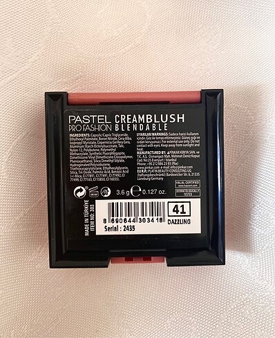 Beden Pastel cream Blush Krem Allık 41 Dazzling