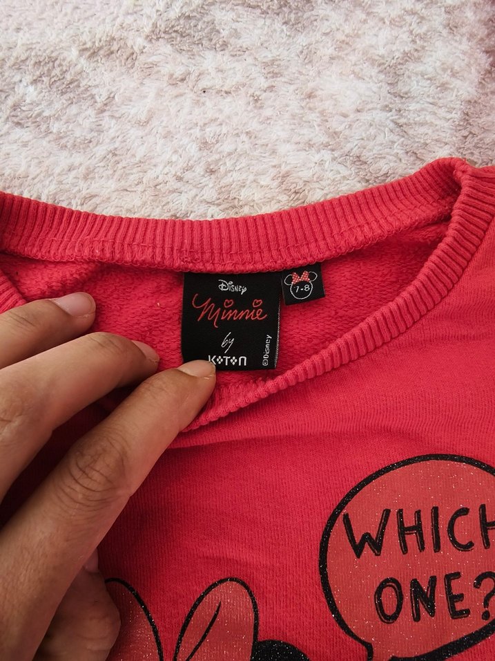 Kız Çocuk Kırmızı Uzun Kollu Baskılı Sweatshirt - Görsel 2