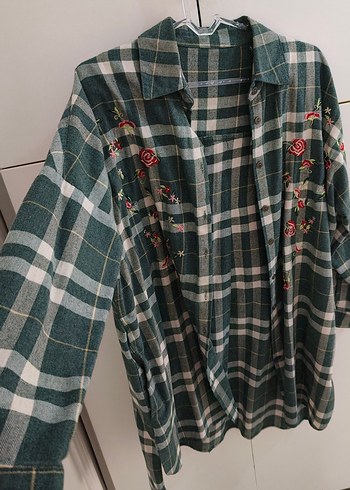 Ekose Kadın Gömlek - Görsel 2