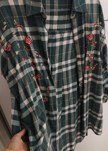 Ekose Kadın Gömlek - Görsel 3