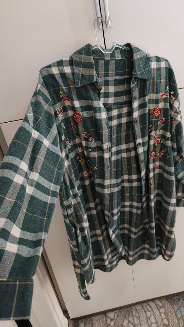 Ekose Kadın Gömlek - Görsel 2