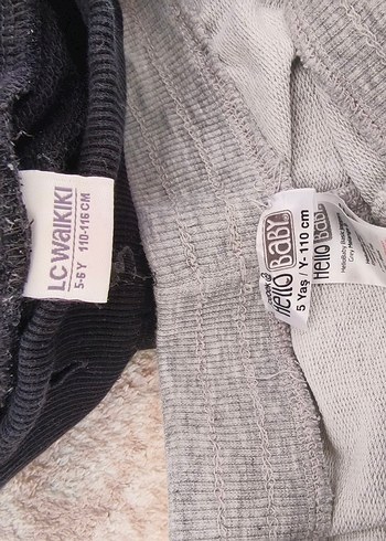 Gri ve Siyah Erkek Çocuk Rahat Eşofman Altları - Görsel 3