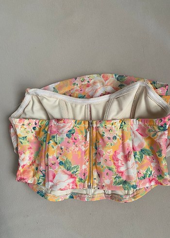 Trendyol & Milla Mavi Tie-Dye Transparan Straplez Bustiyer