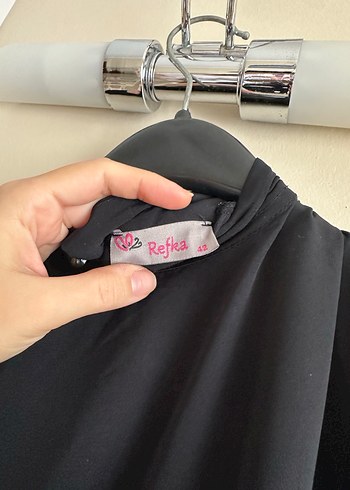 Siyah Drapeli Uzun elbise - Görsel 4