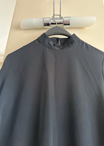 Siyah Drapeli Uzun elbise - Görsel 2