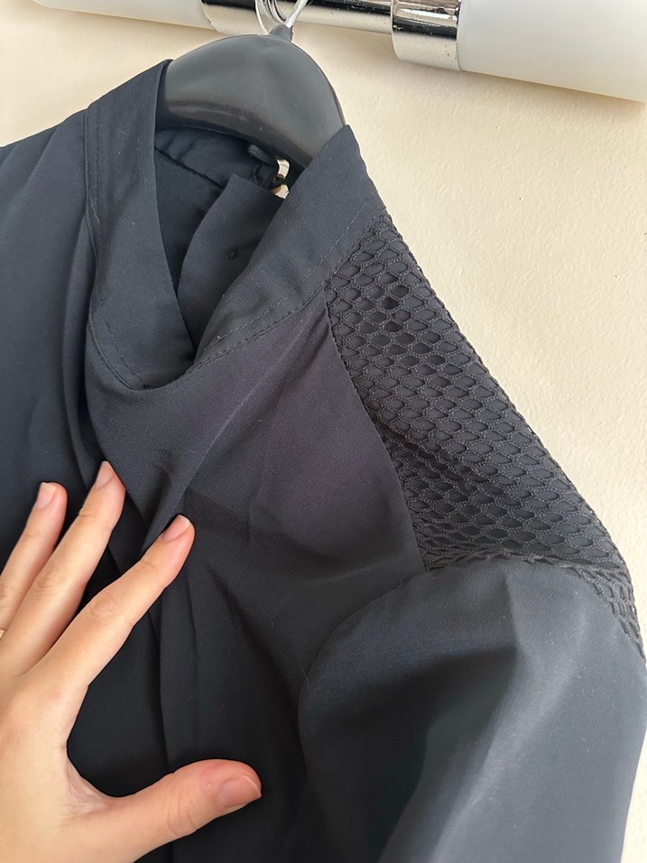 Siyah Drapeli Uzun elbise - Görsel 3