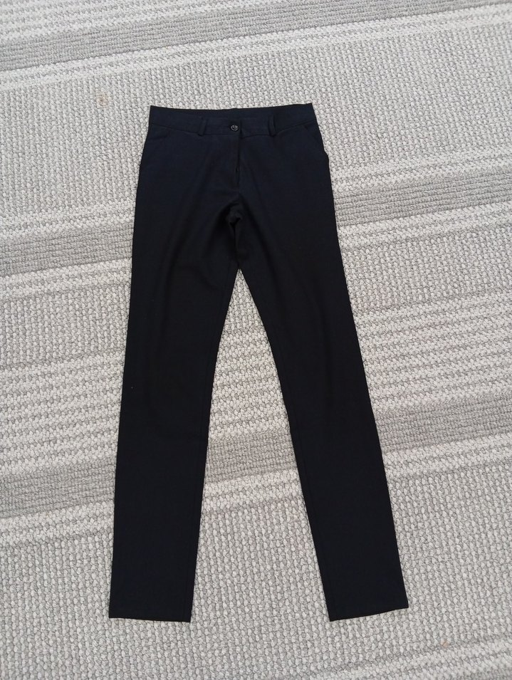 lacivert Kadın Kumaş Pantolon Regular Fit - Görsel 2