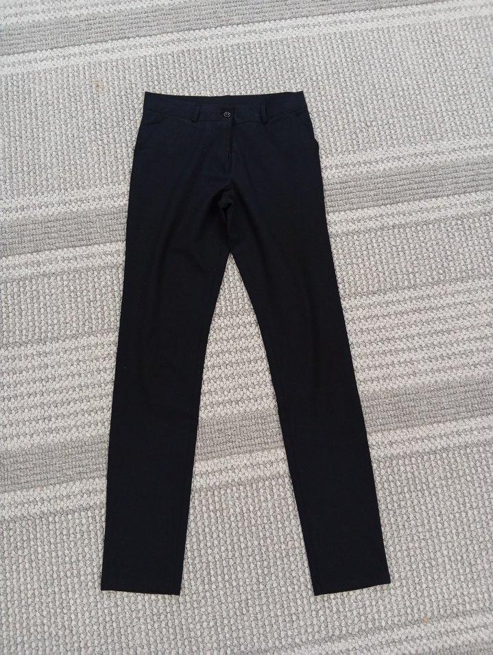 lacivert Kadın Kumaş Pantolon Regular Fit - Görsel 3