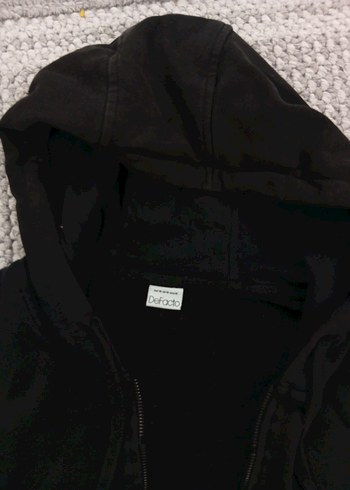 Siyah Kapüşonlu Salaş Ceket - Görsel 4