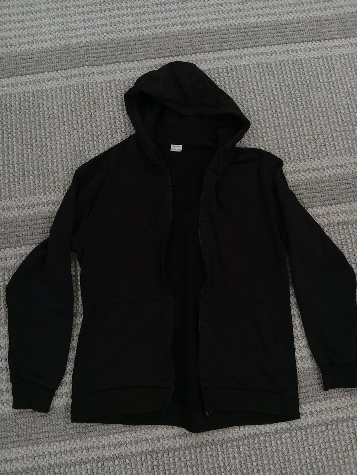 Siyah Kapüşonlu Salaş Ceket - Görsel 2