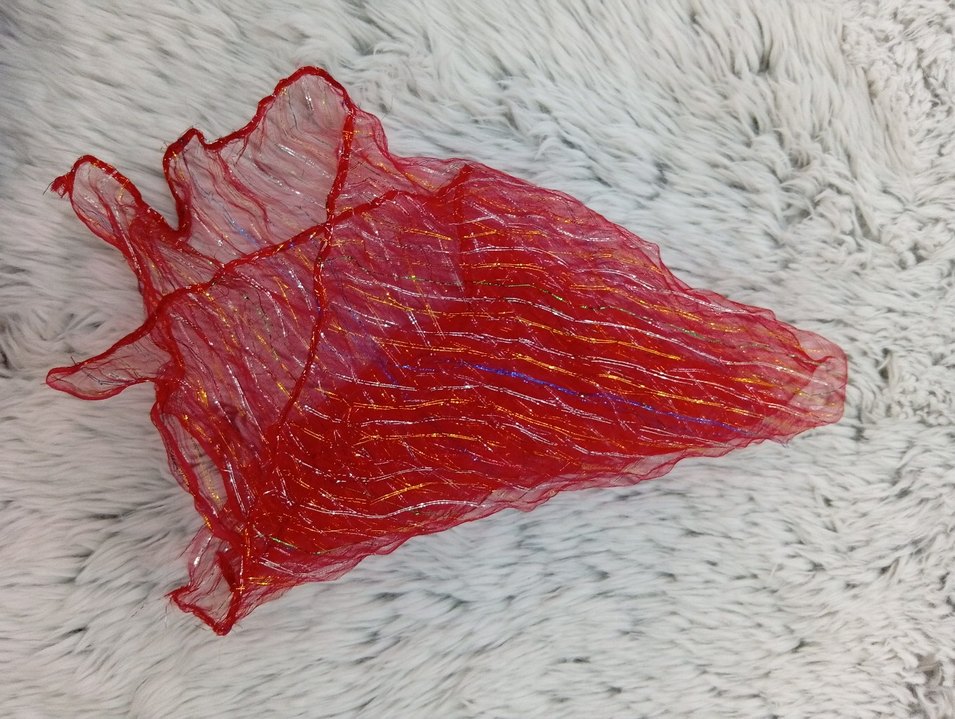 Kırmızı Fırfırlı Kadın Fular - Görsel 3