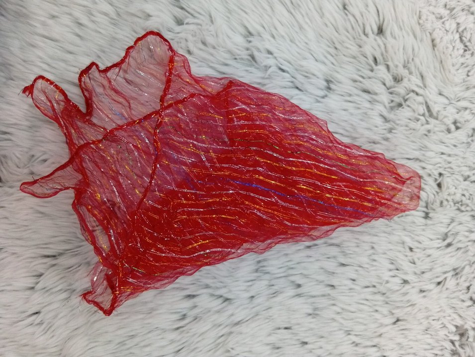 Kırmızı Fırfırlı Kadın Fular - Görsel 2