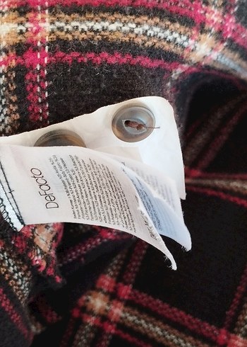 Bordo Ekose  Yün Gömlek - Görsel 3