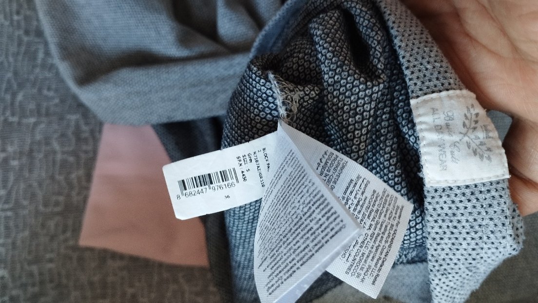 Gri Keten Erkek Kısa Kollu Tişört - Görsel 4