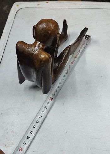 Bereket tanrısı Parlak Kahverengi Ahşap Figür - Görsel 2