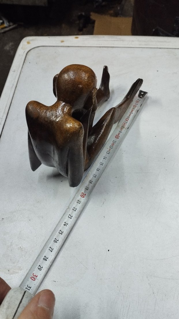 Bereket tanrısı Parlak Kahverengi Ahşap Figür - Görsel 2