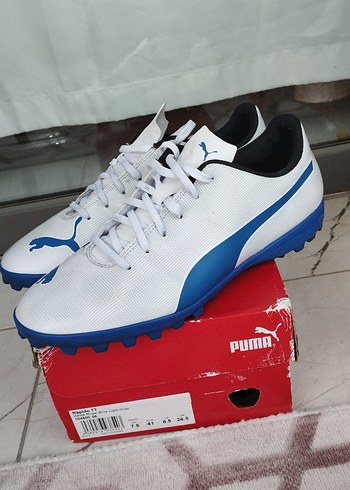 Puma Beyaz Mavi Erkek Futbol Ayakkabısı