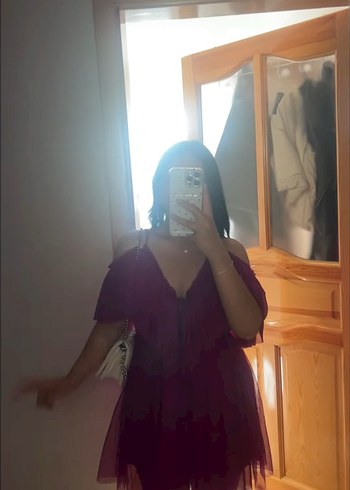 Abiye Mor Transparan Straplez Midi Elbise
