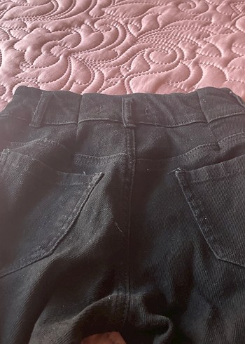 xs Beden Düğmeli Siyah çocuk Kot Pantolon