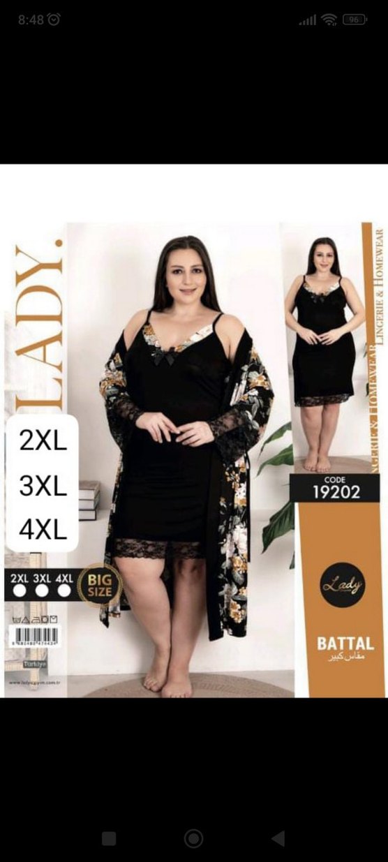 Siyah sabahlık Gecelik - Görsel 2