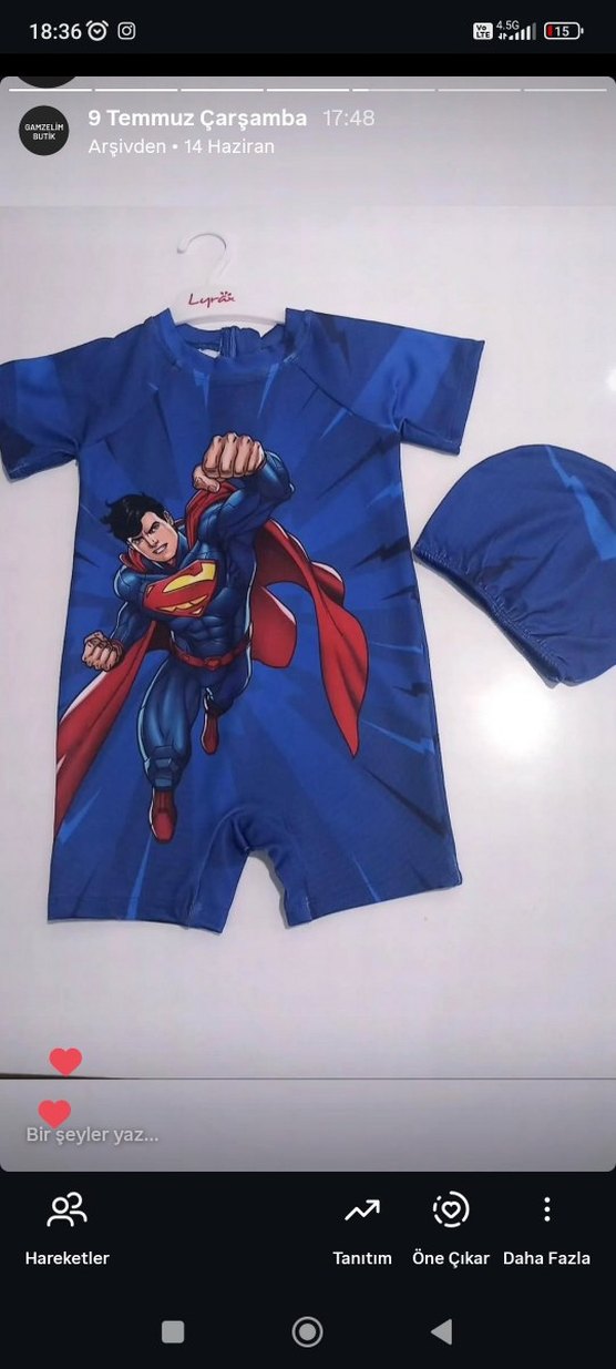 Çocuk Örümcek Adam Baskılı Mayo Takımı - Görsel 2