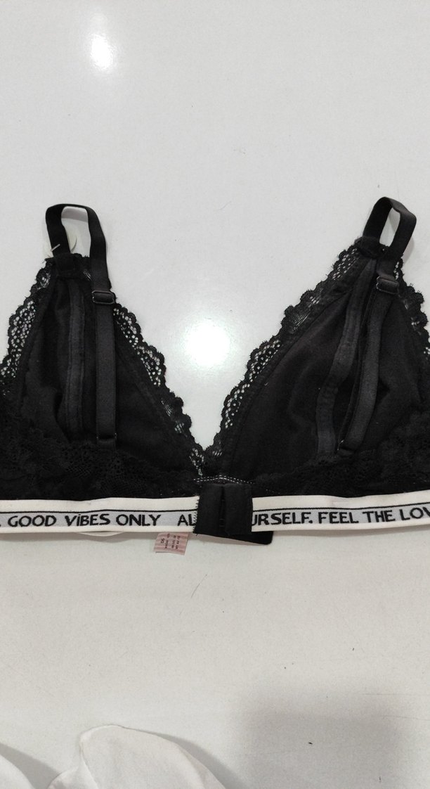 Siyah Dantelli büstiyer li Sütyen Takımı - Görsel 3