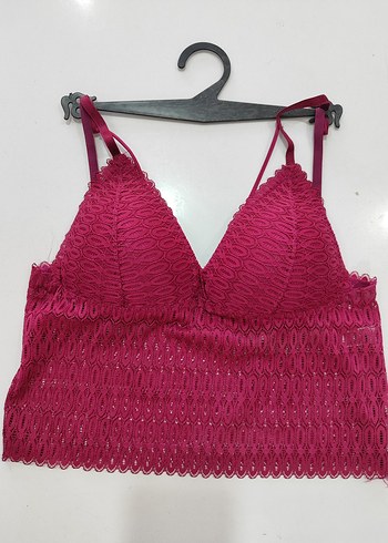 Bordo bralet Sütyen takım - Görsel 2