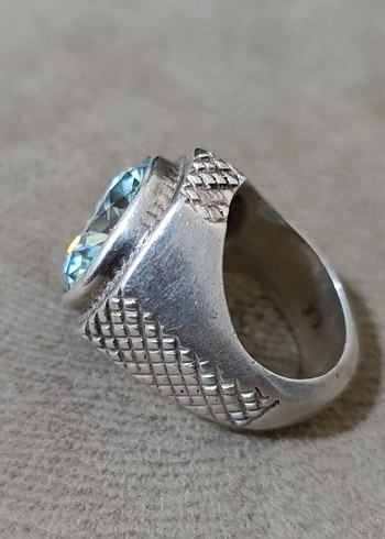 Mozanik-Pırlanta Gümüş yüzük - Görsel 5