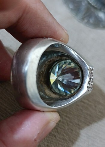 Mozanik-Pırlanta Gümüş yüzük - Görsel 8