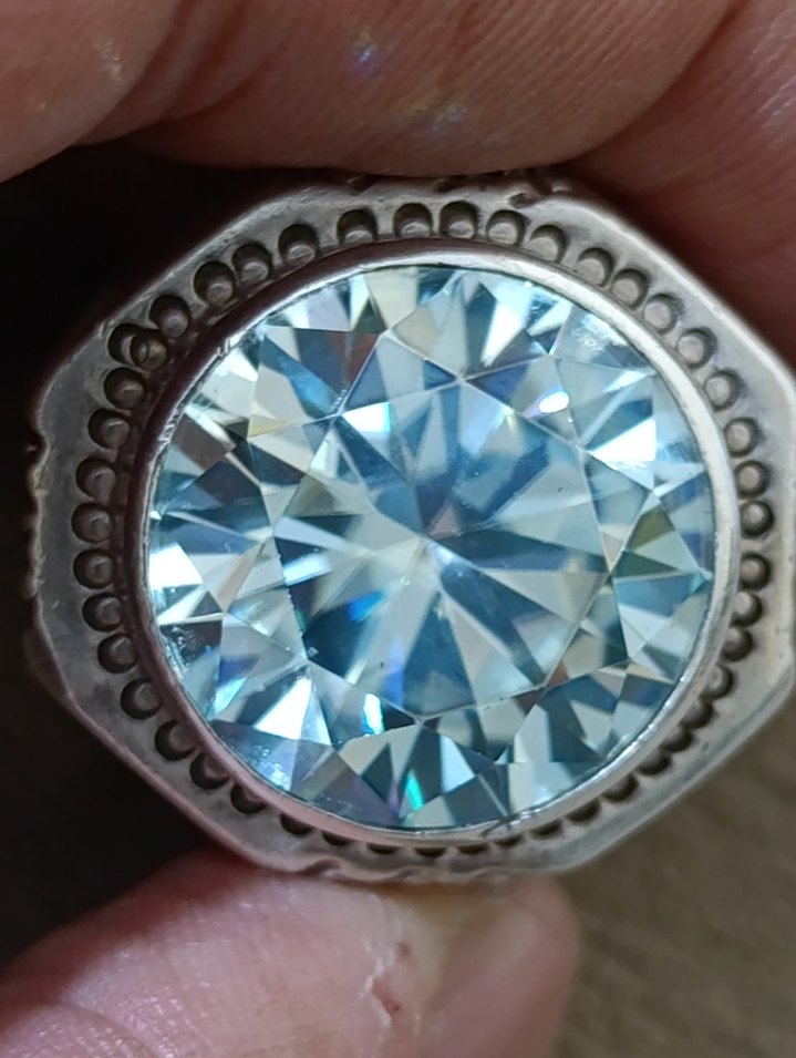 Mozanik-Pırlanta Gümüş yüzük - Görsel 2