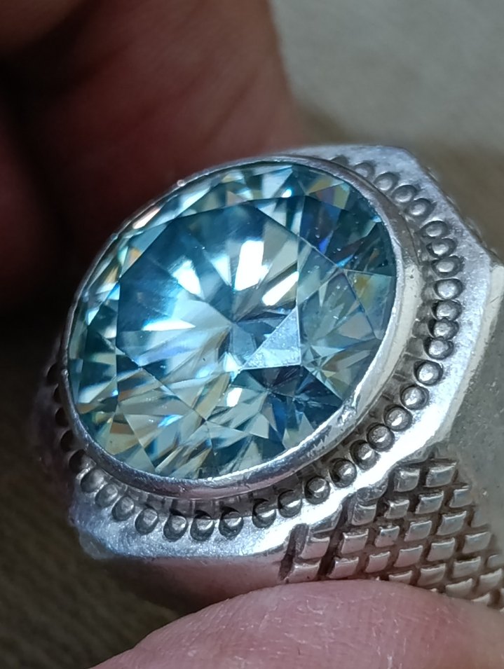 Mozanik-Pırlanta Gümüş yüzük - Görsel 4