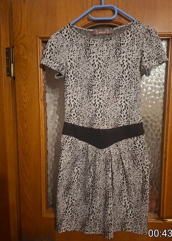 Mini Zebra Desenli Elbise